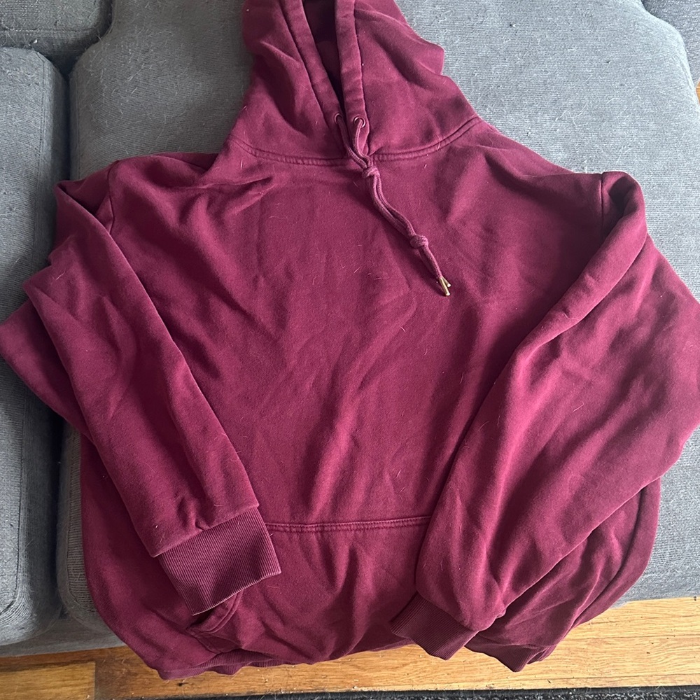 Women's Burgundy Hoodie Sweater